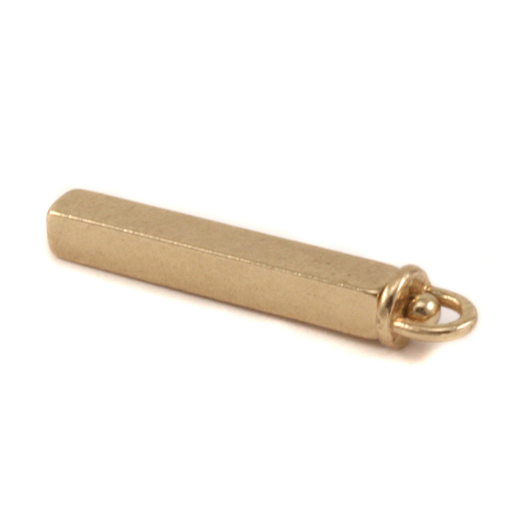 Metal Stamping Blanks Brass Swivel Four Sided Pendant, 25mm (1") x 3.5mm (.14")